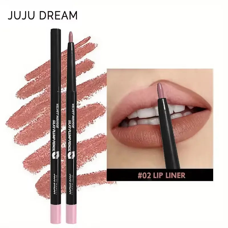 5 Colors Waterproof Matte Lipliner Pencil Red Contour Tint Lipstick Long Lasting Non-stick Cup Moisturising Lips Makeup