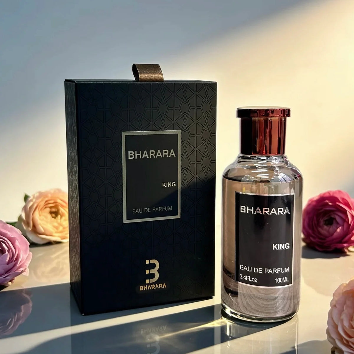 Bharara King Eau de Parfum 3.4oz/100ml Woody Spicy Fragrance for Men with Travel Spray