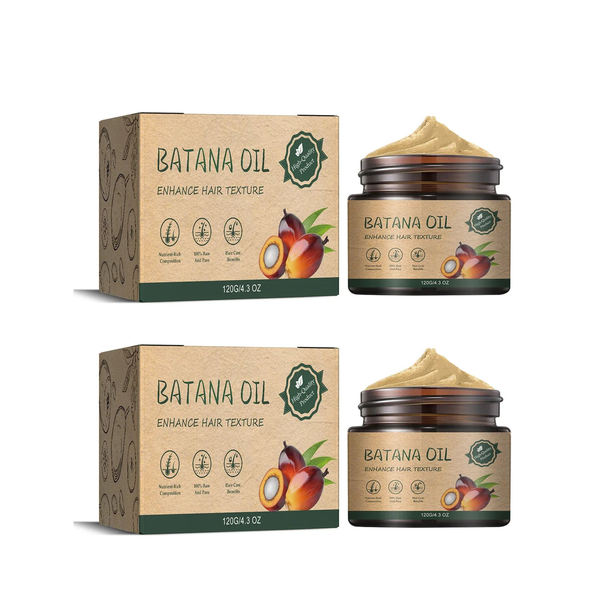 Batana Oil Hair Care Cream Deeply Moisturizes Scalp Stimulates Growth Restores Softness Revitalizes Hair Balanced Healthy Shine Hair Care Balm