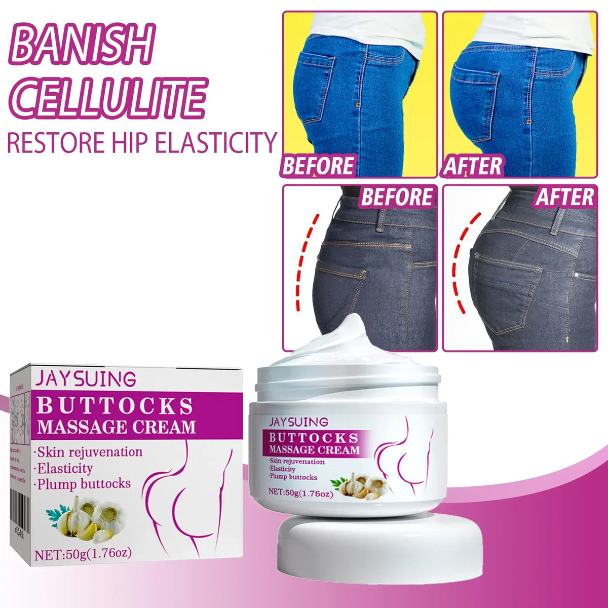 Buttock Care Cream - Firming, Lifting, and Shaping Buttocks for a Peach-like Curve