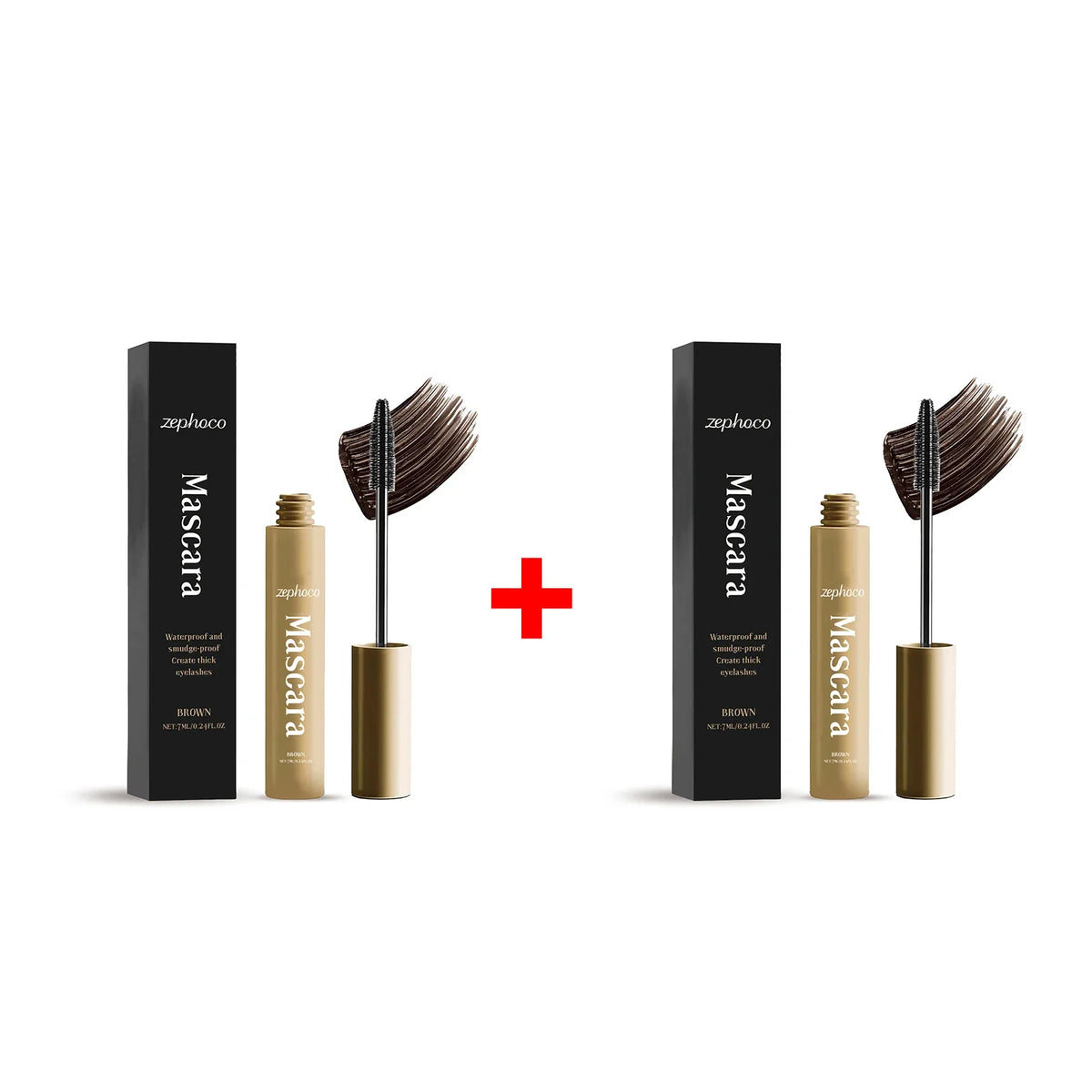 Brown Mascara Natural Curls Long-Lasting Makeup Waterproof Sweatproof Lengthens Eyelashes Anti-Fouling Eye Black Eye Cosmetics