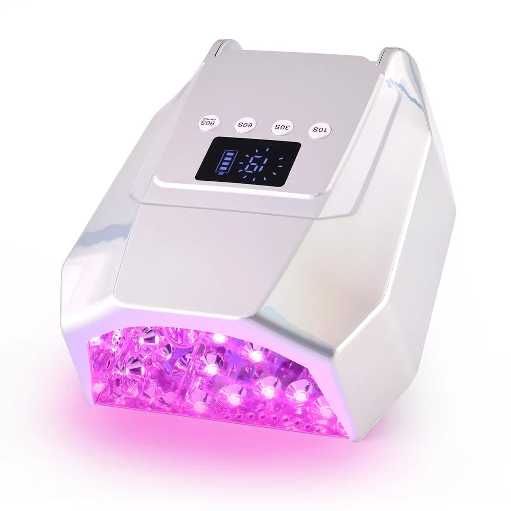 96w Gradient Gold Pro Red Light Cordless LED Nail Lamp Rechargeable Battery UV LED Nail Lamp Cure Cordless LED Lamp Curing Gel