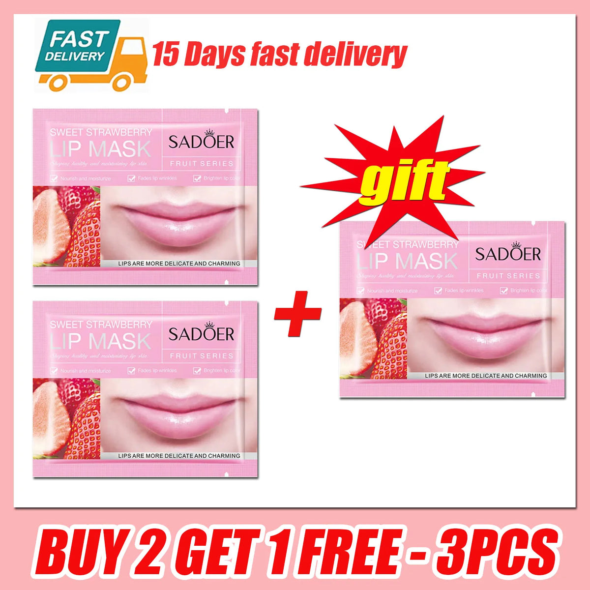 3/5/10/20/30pcs Pink Moisturizing Lips Mask Nourishing Hydrating Crystal Collagen Gel Lip Patches Lip Plumper Sexy Lip Skin Care