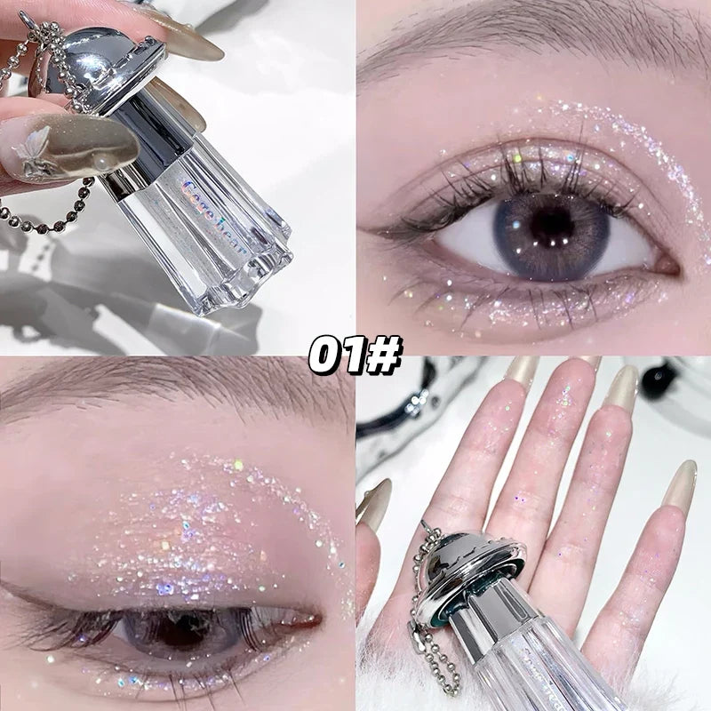 Gege Bear UFO Pendant Shiny Eyeshadow Liquid Pearlescent Fine Shimmer Brightening Anti-makeup Liquid Eyeshadow