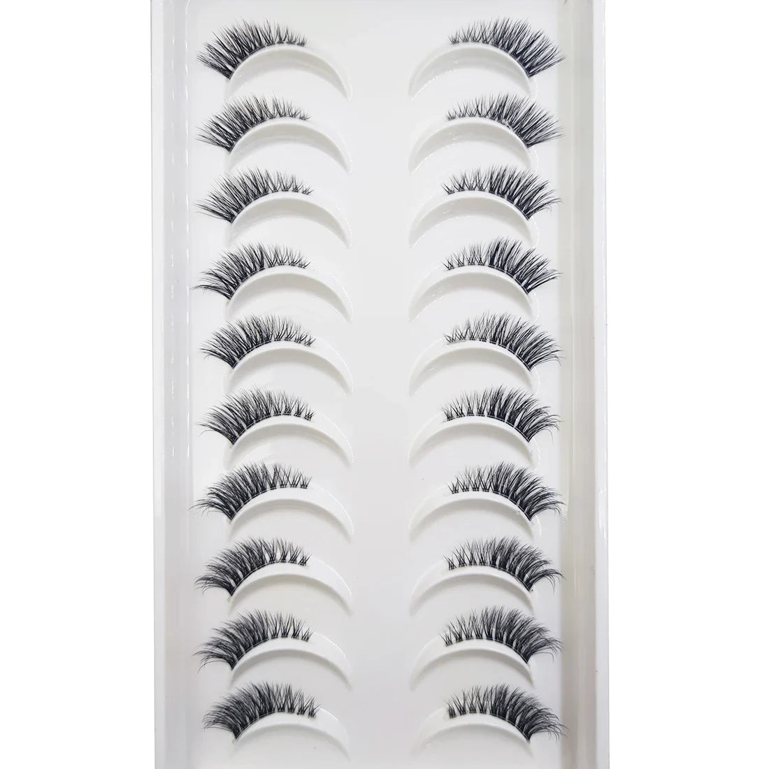 20 Style 10 Pairs Natural 3d Mink Lashes Soft False Eyelashes Cross Messy Dense Eye Lashes Extension Makeup Faux Cils Maquillaje