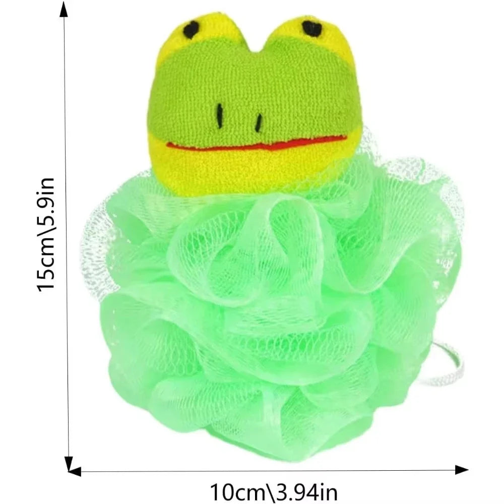 Bath Sponges Animal Kids Loofah Bath Pouf Mesh Animal Toy Bath Sponge Colorful Cartoon Body Scrubber Balls Shower Mesh for Kids