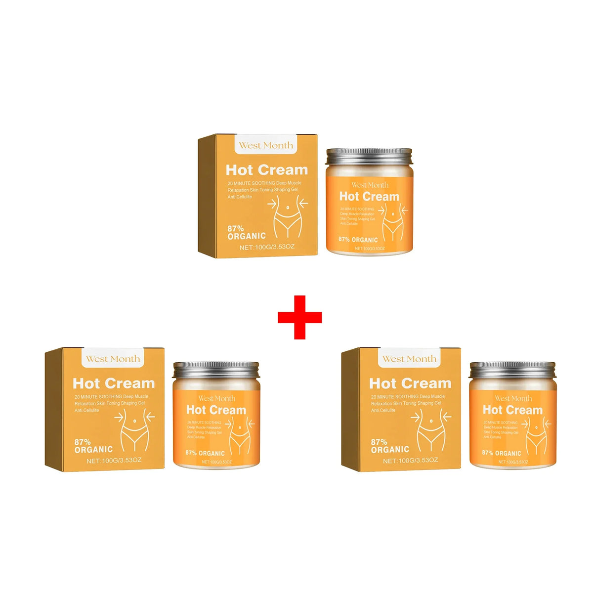 Hot Cream for Arms Legs and Belly Firming Body Sagging Skin Anti Cellulite Shaping Cream Tighten Nourish Dry Skin Massage Cream