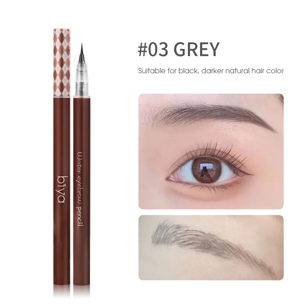 1PCS Waterproof Liquid Eyebrow Easy To Color Long Lasting Sweat-proof Eyebrow Pen 0.01MM Ultra Thin Head Eye Makeup Cosmetics