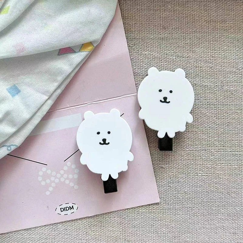 2pcs Cute Cartoon Rabbit Hair Side Clip Bunny Bangs Edge Hairpins Girls Sweet Hair Styling Tools Decoration Tools Gifts