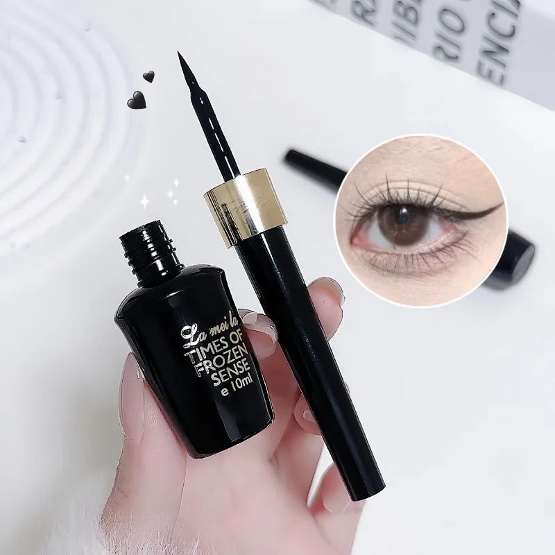 Black Liquid Eyeliner Ultra Fine Natural Smooth Eyeliner Lasting Waterproof Quick Dry Non-Smudging Eye Durable Makeup Cosmetics