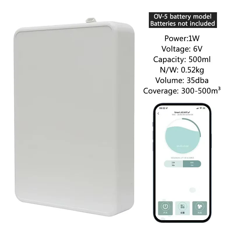 Covers 500m³ Aroma Diffuser Smart Scent Air Machine For Hotel Waterless Essential Oil Diffuser Home Appliances Battery Diffuser