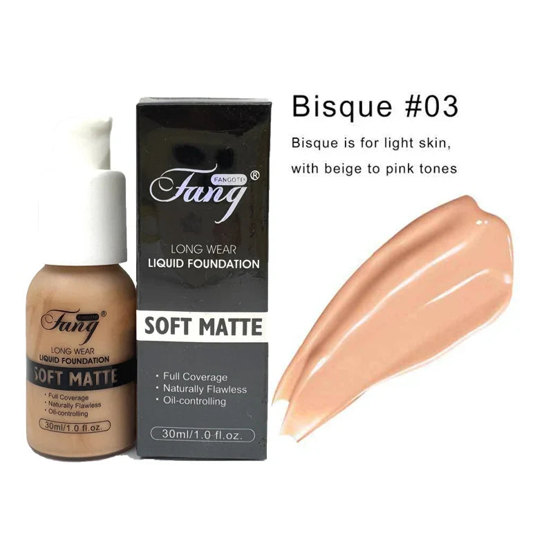 30ml SEPORA 6 Colors Matte Liquid Foundation Oil Control Waterproof Full Coverage Facial Natural Concealer Base Makeup Cosmetics