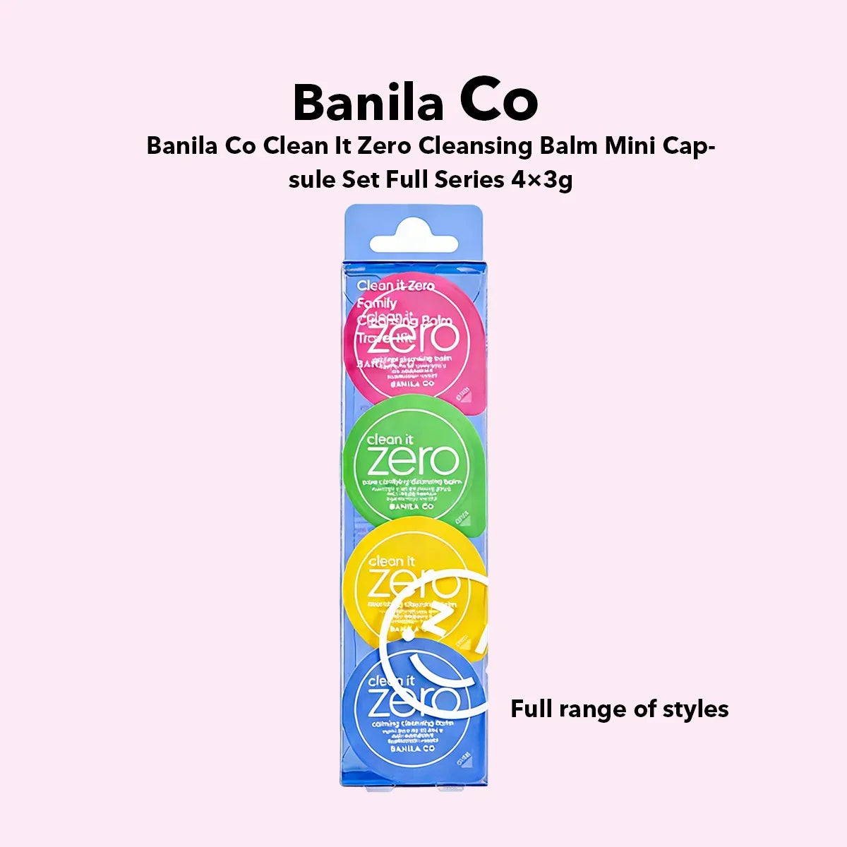 Banila Co Clean It Zero Cleansing Balm Mini Capsule Set 4×3g,Creamy Balm,Deep Makeup Removal,Korean Cosmetic,Korean Makeup