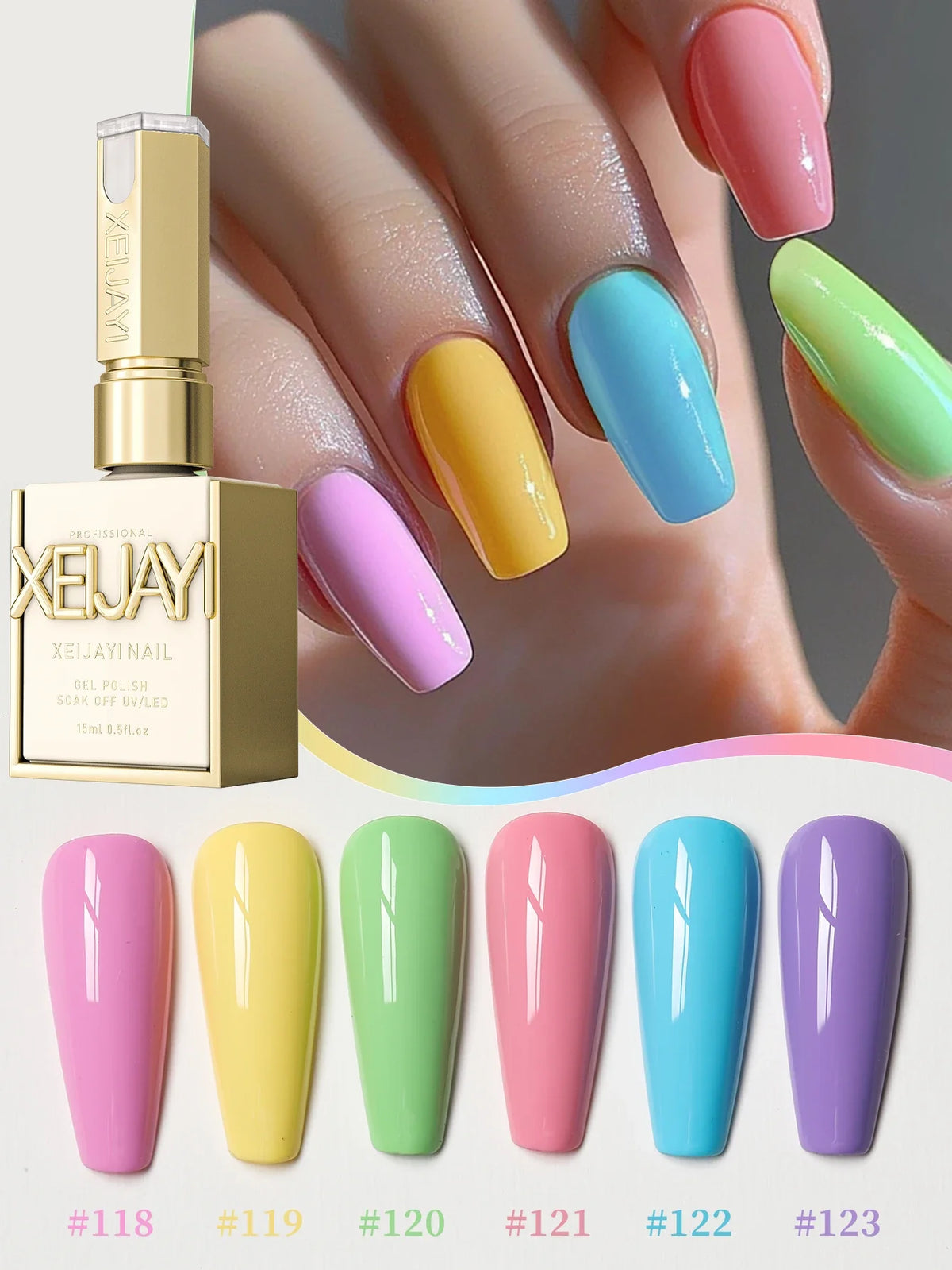 1/6 pcs Spring and Summer Manicure Popular Sweetheart Candy Series 6 Colors Optional Nail Polish Gel Women's Nail Salon