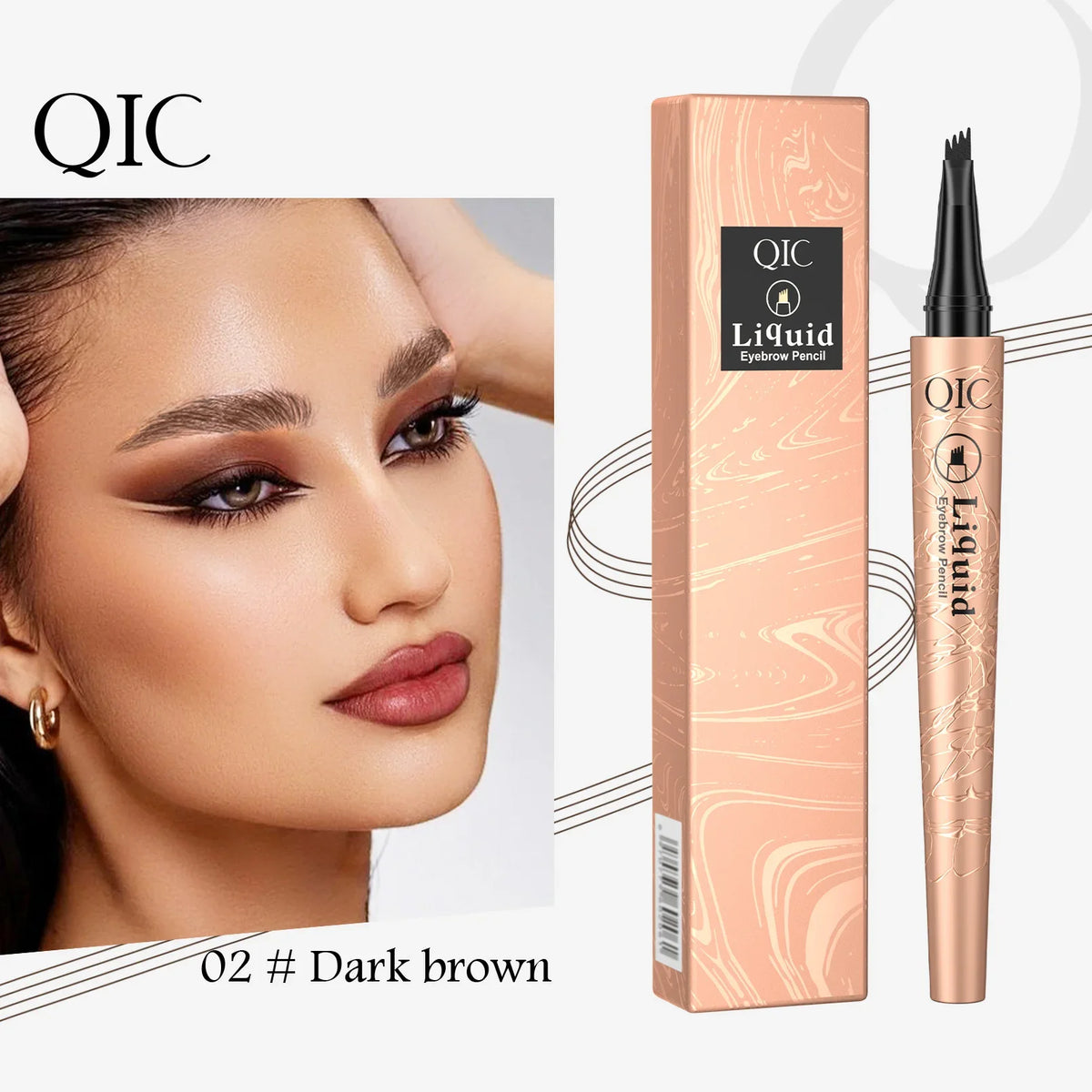 4 Tips Eyebrow Pen Waterproof Anti-smudge Long Lasting Liquid Brow 4 Colors Microblading Natural Wild Eyebrow Makeup