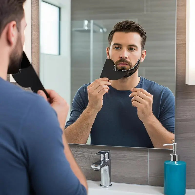 Hairline Enhancement Card Beard Line Up Shaping Tool Lineup Guide Perfect For Styling Edging Barber Hair Grooming