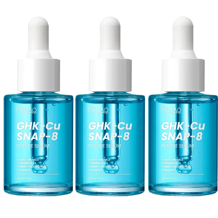 GHK-Cu Copper Peptides Facial Serum with SNAP-8 for Fine Lines, Wrinkles, Firming, Deep Hydration & Collagen,All Skin Types