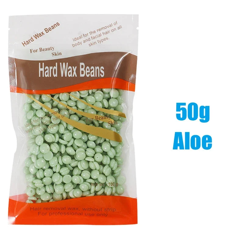 50g Hot Wax Hair Removal Depilatory Waxing Wax Beads for Wax Heater Painless for Body Hairs Removal Beans