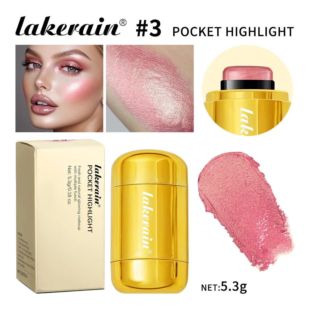 4Colors Highlighter Stick Brightening Skin Tone Contouring Natural Stereo Concealer Blush Multi-Purpose Stick