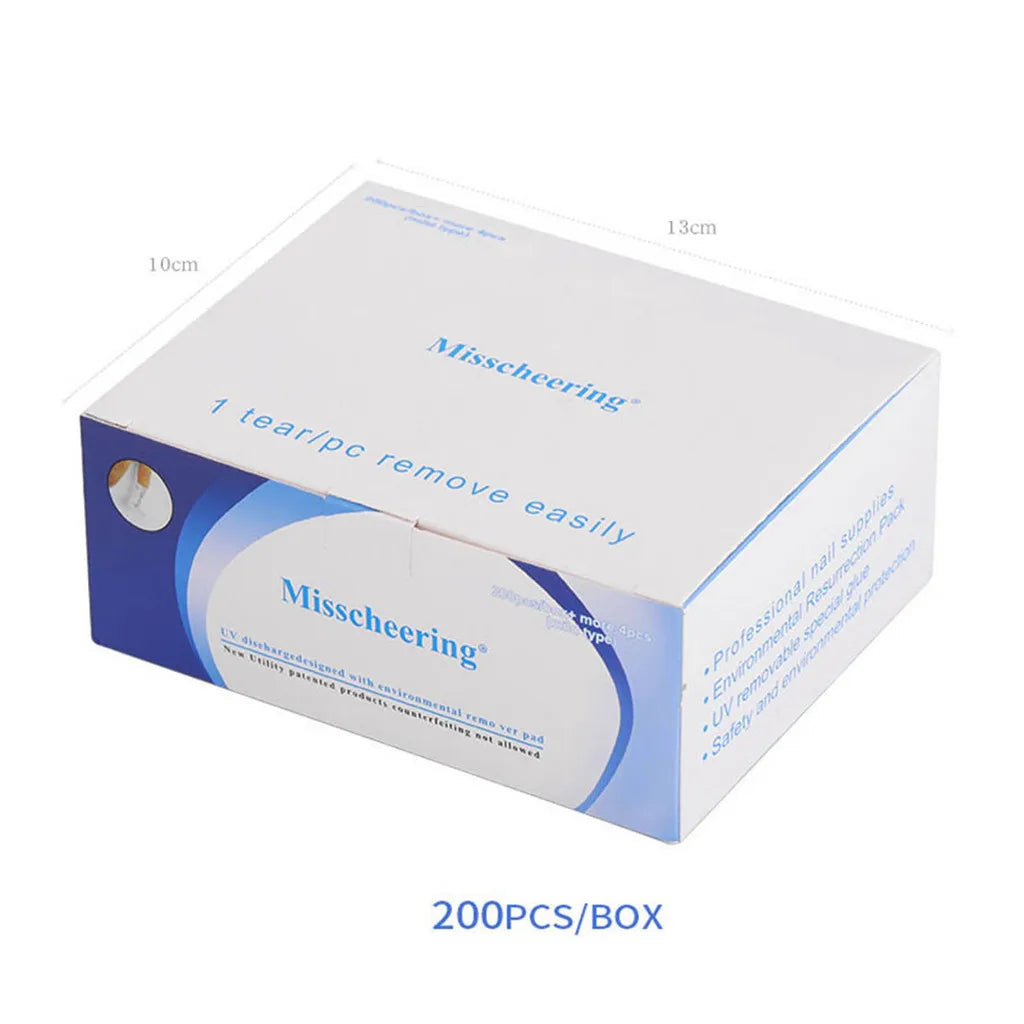 50/100/200pcs Nail Art Cleaner Gel Polish Remover Wet Wipes Paper Pads For Manicure Cleanser Nail Art UV Gel Remover Tool Set