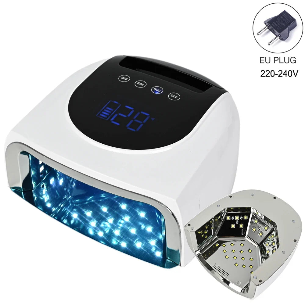 96W Magnetic Removable Bottom Nail Lamp Wireless Gel Polish Dryer Manicure Machine UV LED Light for Nail Portable Nail Lamp