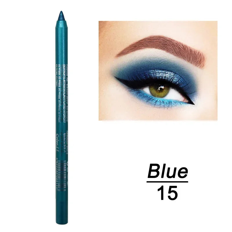 6 Color Colourful Eyeliner Pen High Pigment Pearly Shimmer Metallic Smokey Punk Gothic Eyeliner Long Lasting Waterproof