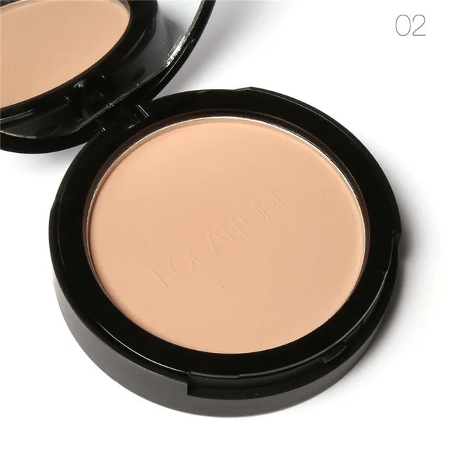 Focallure 3 Colors Face Pressed Powder Oil Control Makeup Mineral Powder Natural Concealer Contour Face Cosmetics