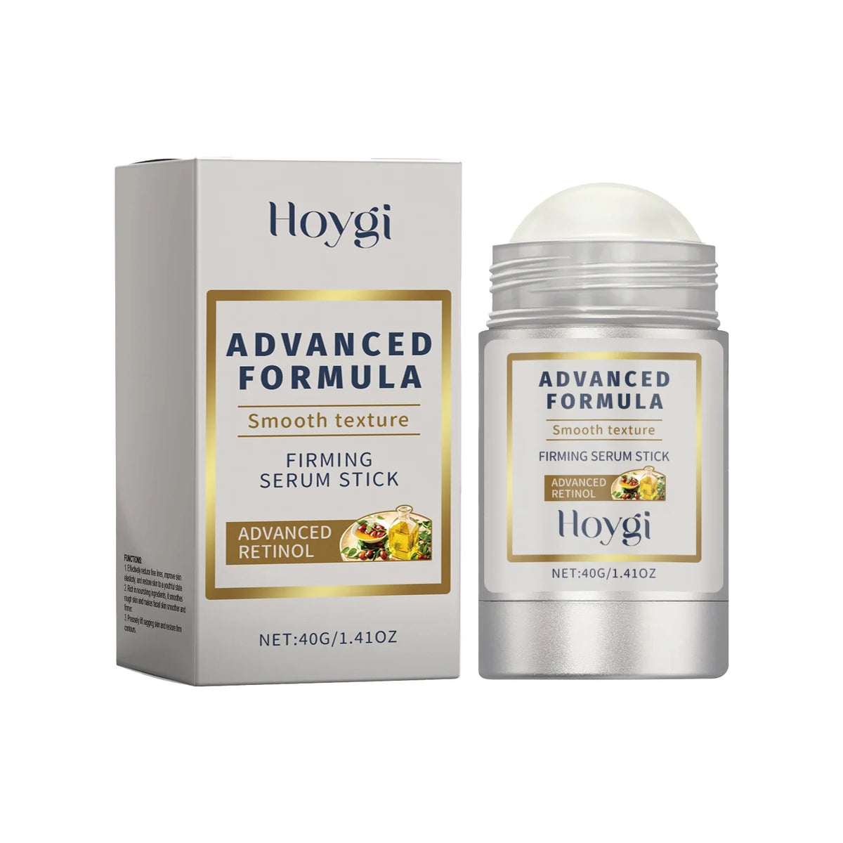Hoygi 40g Retinol Renewal Stick Wrinkle Smoothing and Night Repair Niacinamide+Hyaluron Portable Solid Serum For Face Neck