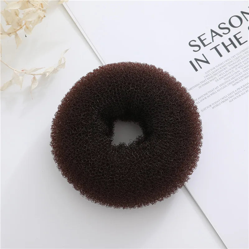 2 Colors Fashion Elegant Hair Bun Donut Foam Sponge Easy Big Ring Hair Styling Tools Hairstyle Hair Accessories For Girls Women