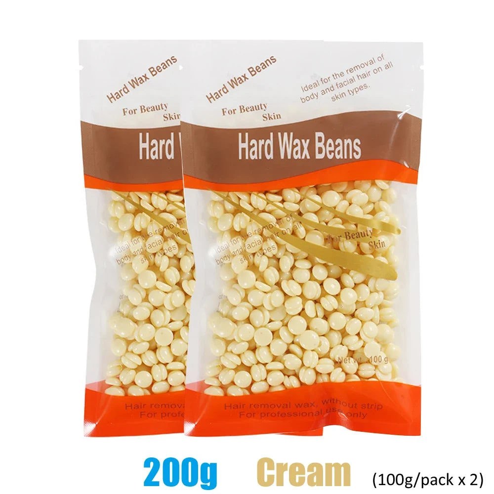 500g/200g/50g Hard Wax Beans For Body Hair Removal Versatile Painless Wax Warmer Waxing Beans for Wax Heater Machine Unisex