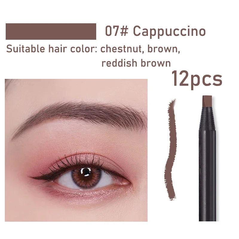 HAOZHUANG Waterproof Long Lasting Eyebrow Pencils with Soft Brush Eyebrows Makeup Tool Permanent Makeup Tattoo Accessories