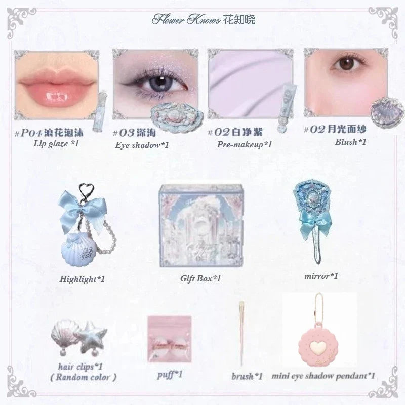 Flower Know Strawberry Cupid Box Collection Make Up Sets Cosmetics Full Set Palette Pressed Powder Blush Lipstick Mystery Box