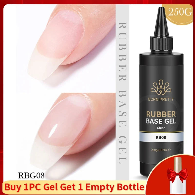 BORN PRETTY 225g Nail Extension Gel Jelly White Pink Clear Gel Nail Polish Quick Extending UV Nail Hard Gels Soak Off Gel Varnis