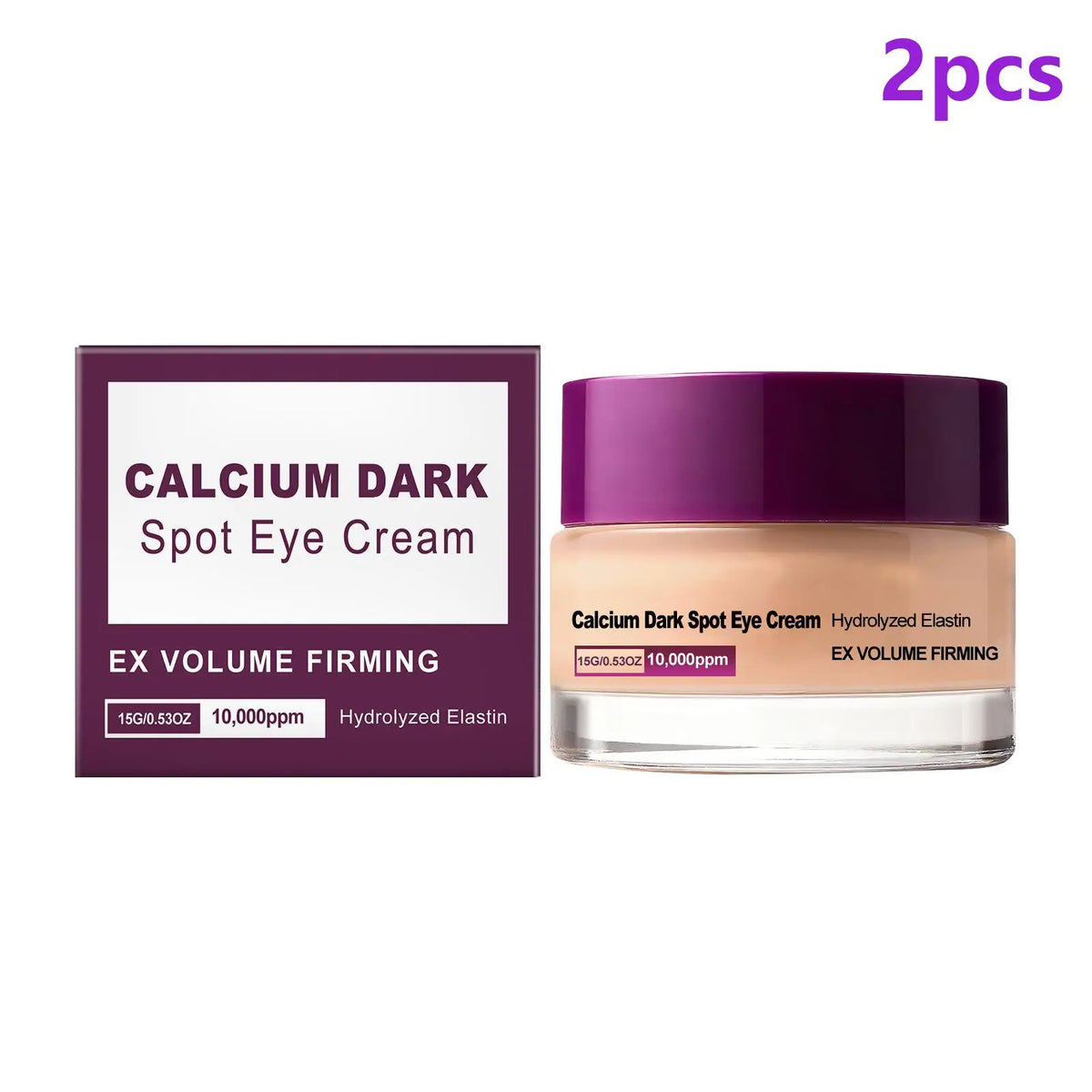 Calcium Dark Spot Eye Cream Instant Firm Eye Bag Remover Tighten Skin Brightening Hydrolyzed Elastin Anti-Wrinkle Eye Cream 15g