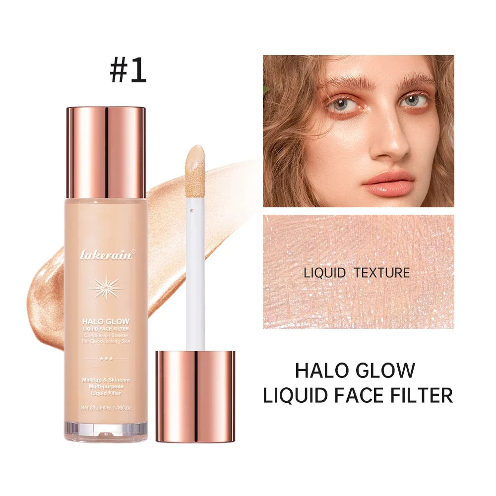 Halo Glow Liquid Face Filter Complexion Booster For A Glowing Liquid Highlighter Face Bronzer Glow Body Face Contour Shimmer Mak