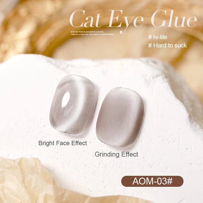 AS 15ml Mint Green Color Cat Magnetic Gel Nail Polish Sparkle Glitter Gel Varnish Semi Permanent for Summer Manicure DIY Gift