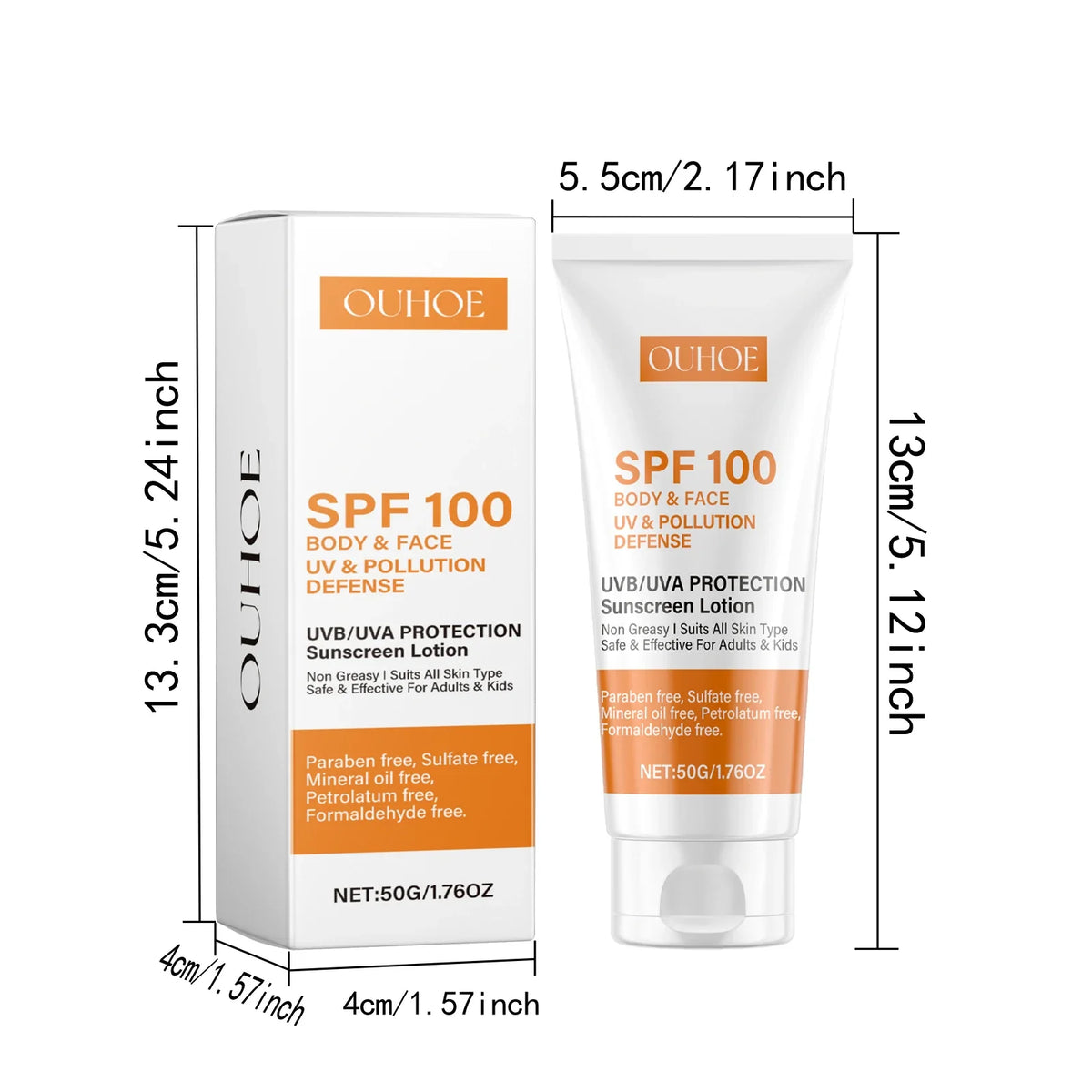 Facial Body Solar Defense Cream Whitening Sun Cream Daily Shield Skin Protective Cream Anti-Aging Oil-control Moisturizing