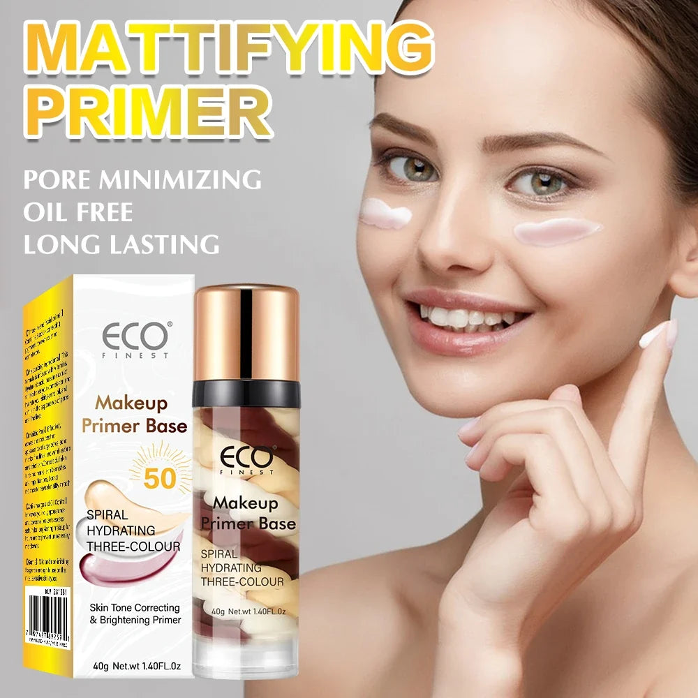 2-Pack 40g Radiant Makeup Primer Moisturizing Even Skin Tone Blemish & Pore Covering Color Makeup Base