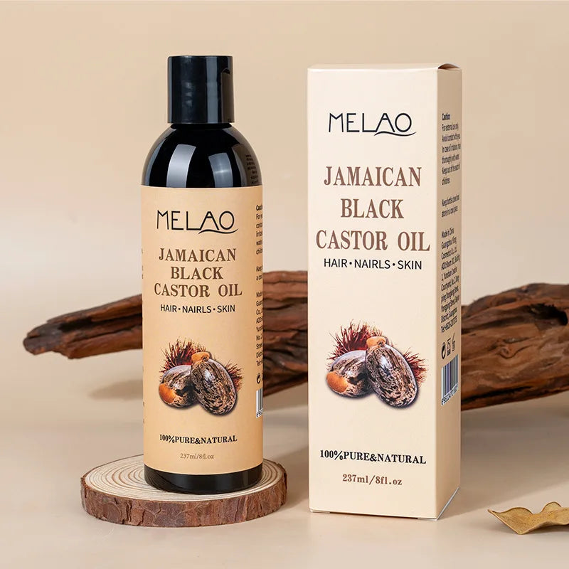 100% Pure Natural Cold Pressed Castor Oil Promotes Healthy Skin and Hair Thickens Eyebrows and Extends Eyelashes Massage 237ml