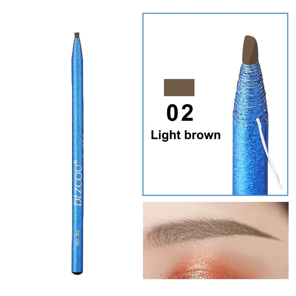 Eyebrow Pencil Waterproof Microblading Eyebrow Pen Stencil Tint Tattoo Eyebrows Makeup Sweat-proof Long Lasting Eye Brow Pencil