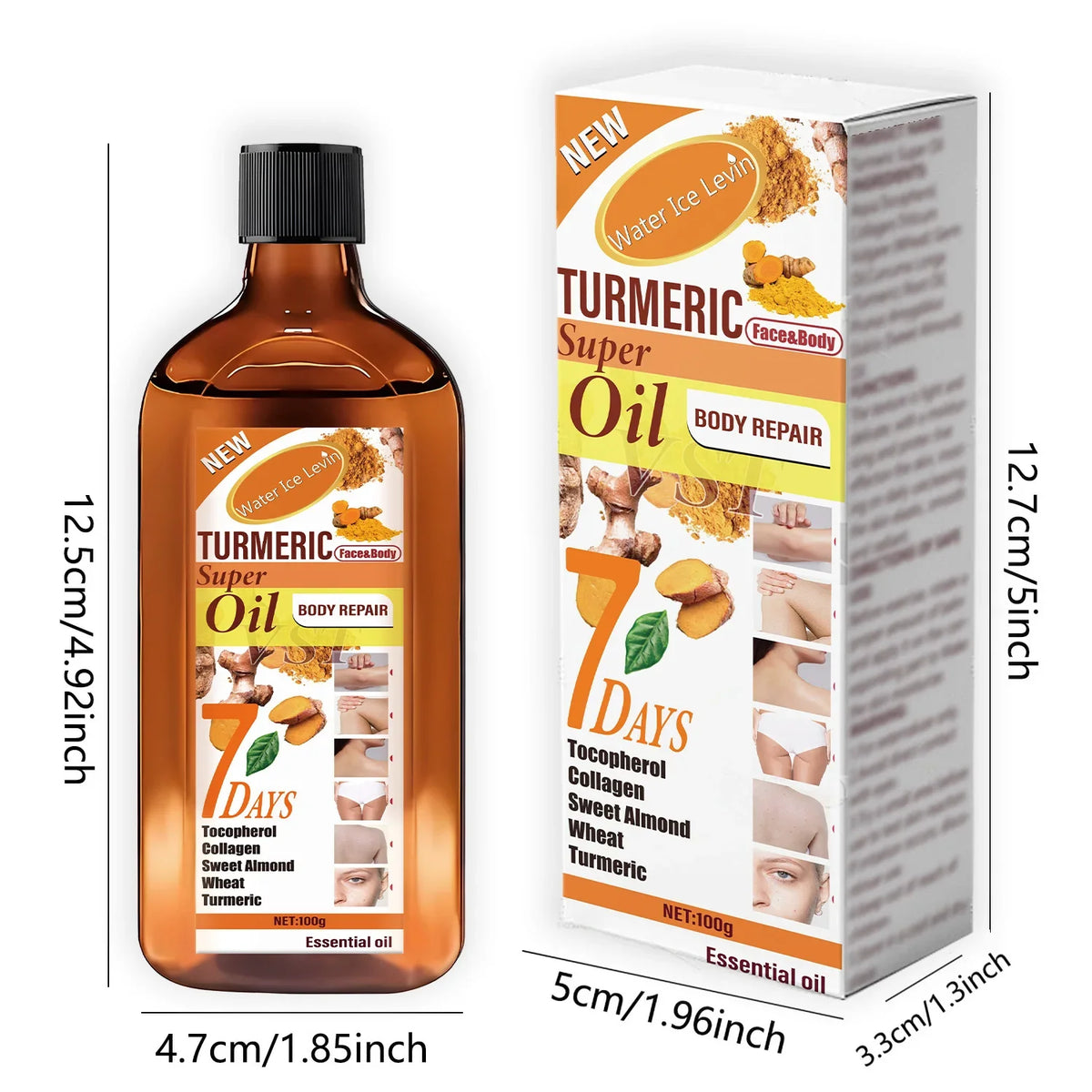 Ginger Essential Oil Massage Oil, Gentle and Non-Greasy, Suitable for All Genders, Contains Camellia Oil and Almond Oil, Perfect for Massage, Bathing, Body and Hair Care