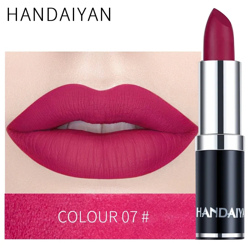 12 Colors Matte Lipstick Long Lasting High Pigment Velvet Soft Full Coverage Lip Makeup Nude Red Sexy Women Beauty Cosmetics