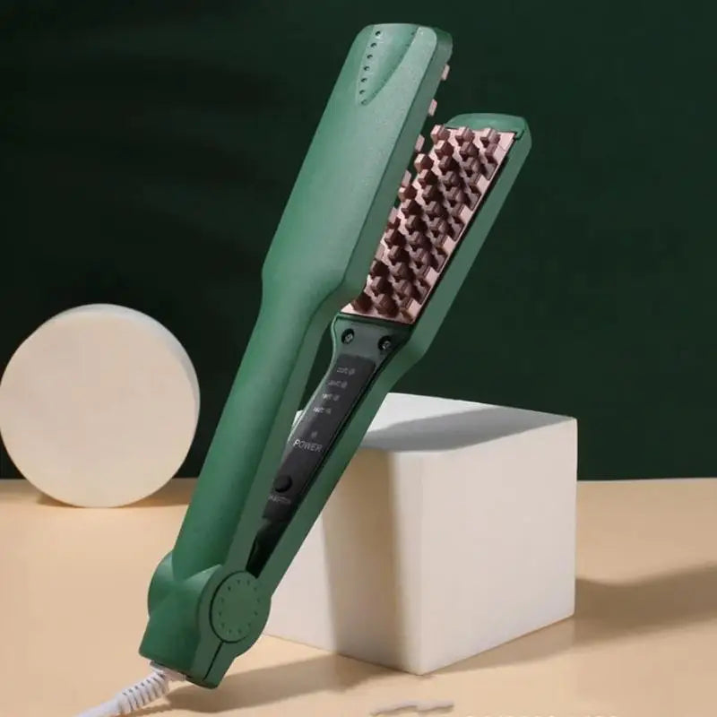 Fluffy Hair Curler 3D Grid Corn Perm Splint Hair Crimper Volumizer Ceramic Professional 4 Temperatures Styling Tool