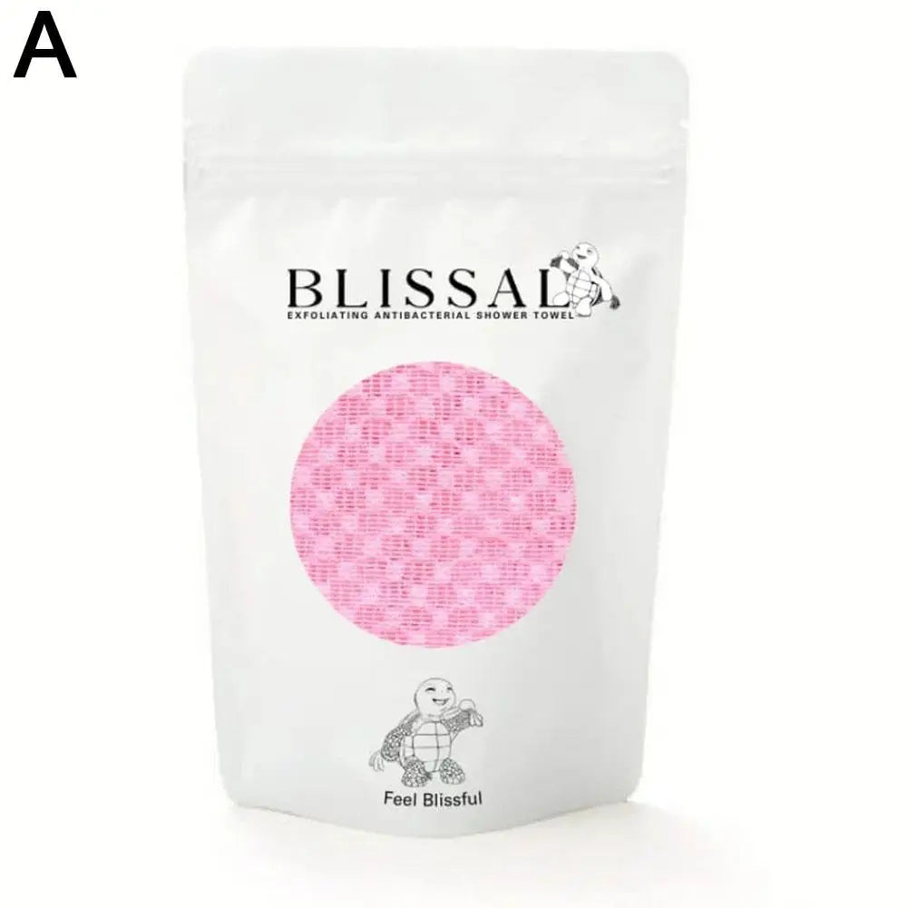 Back Scrubbing Towel Dual Sided Durable Exfoliating Body Towel Back Strap Unisex Detox Mud Back Scrub Extended Bathing Towel