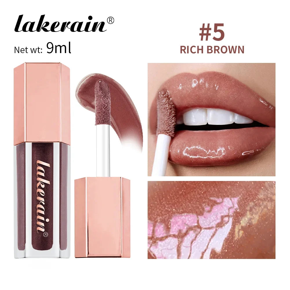Diamonds Glitter Gloss Universal Lip Luminizer 8 Colors Lip Gloss Non-sticky Moisturizing Plumper Long Lasting Glitter Liquid
