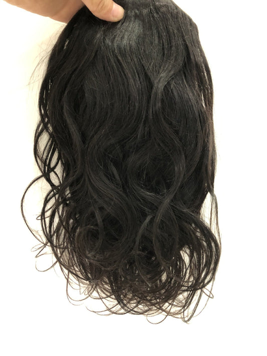 Gradient Color Real Hair Ponytail Wigs