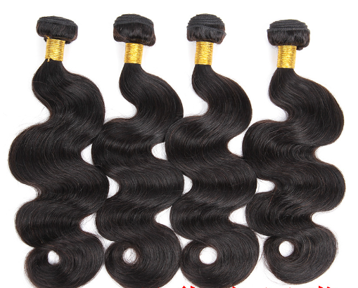 Three-Color Gradient Real Human Hair Wig Curtain