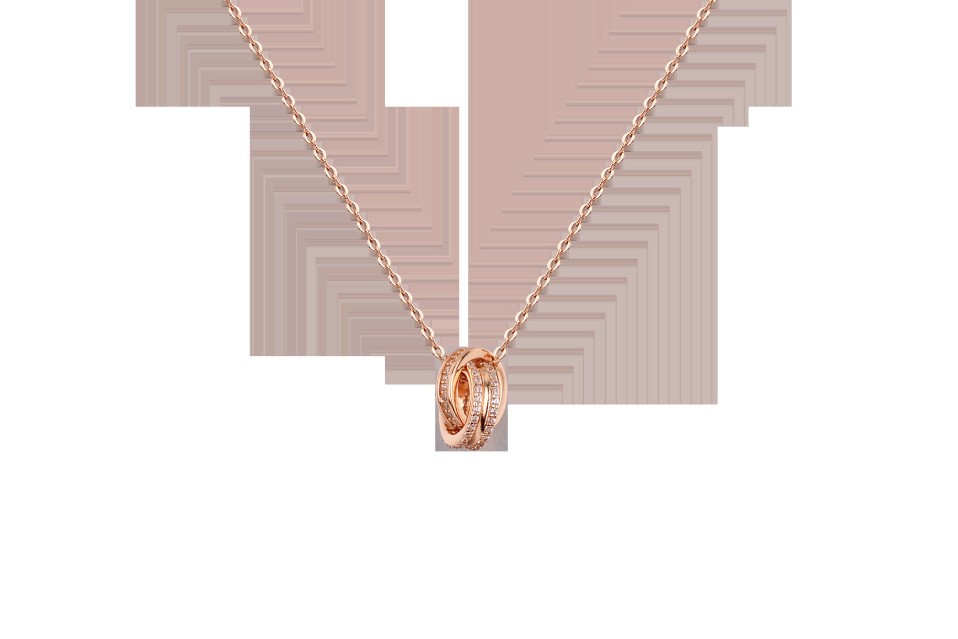 Prism Wellness S925 Silver Double Ring Necklace for Women