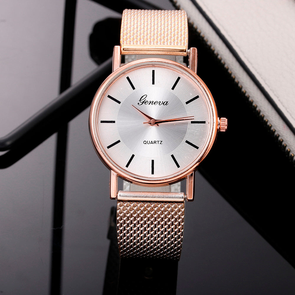 Casual Quartz Mesh Dress Watch