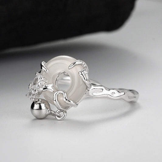 Elegant Peace Buckle Ring